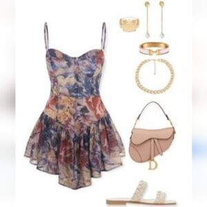CIDER Floral Bustier Dress NWT